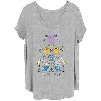 Juniors' Plus Size Adventure Time Playful Times Graphic Tee
