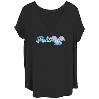 Juniors' Plus Size Dexter's Laboratory Dee-Dee Blue Flowers Graphic Tee
