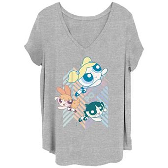 Juniors' Plus Size Powerpuff Girls Fight Mode Graphic Tee