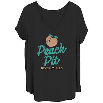 Juniors' Plus Size Beverly Hills Peach Pit Graphic Tee