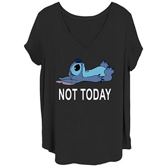 Disney's Lilo & Stitch Juniors' Plus Size Not Today Stitch Graphic Tee