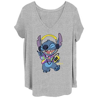 Disney's Lilo & Stitch Juniors' Plus Size '90s Style Stitch Graphic Tee