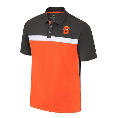 Men's Colosseum Charcoal Syracuse Orange Two Yutes Polo