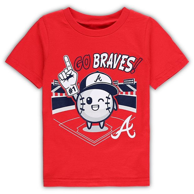 Toddler Red Atlanta Braves Ball Boy T-Shirt