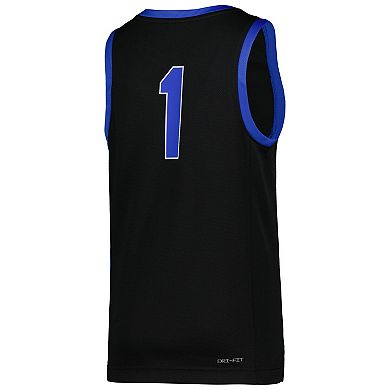 Youth Nike #1 Black Kentucky Wildcats Icon Replica Basketball Jersey