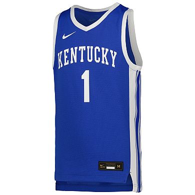 Youth Nike #1 Royal Kentucky Wildcats Icon Replica Basketball Jersey
