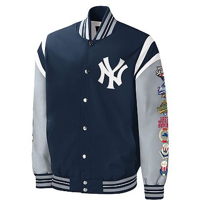 Men's G-III Sports by Carl Banks Navy New York Yankees Title Holder  Full-Snap Varsity Jacket