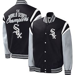 Men's Chicago White Sox Stitches Black Button-Down Raglan