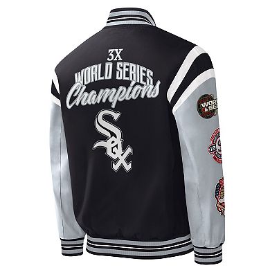 Men's G-III Sports by Carl Banks Black Chicago White Sox Title Holder Full-Snap Varsity Jacket