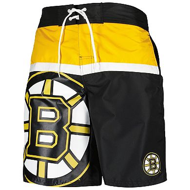 Men's Starter Black Boston Bruins Sea Wind Swim Trunks