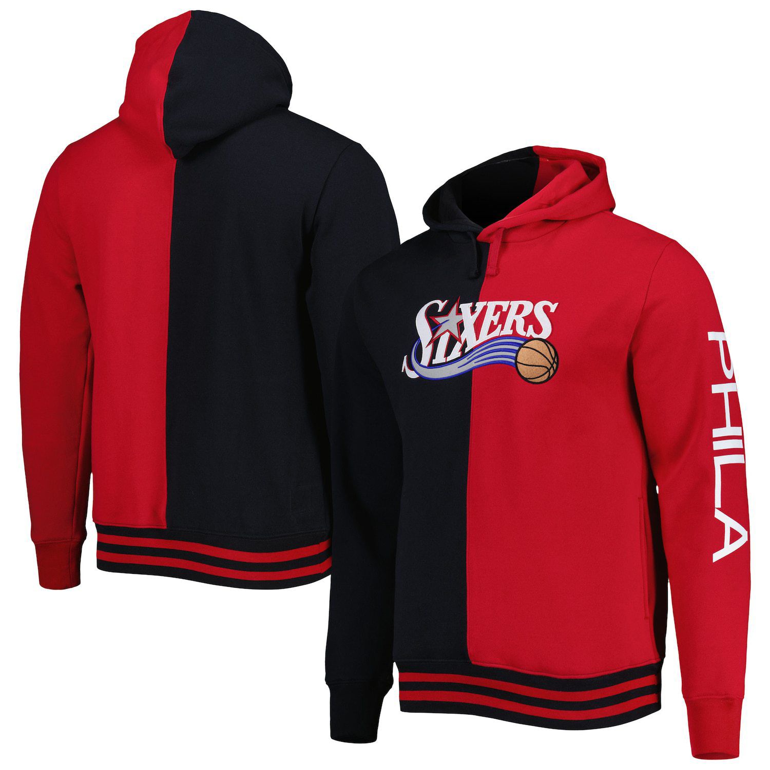 Sixers warm outlet up hoodie