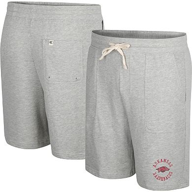 Men's Colosseum Heather Gray Arkansas Razorbacks Love To Hear This Terry Shorts