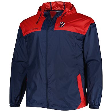 Men's Columbia Navy Boston Red Sox Flash Forward Challenger Omni-Shade Full-Zip Windbreaker