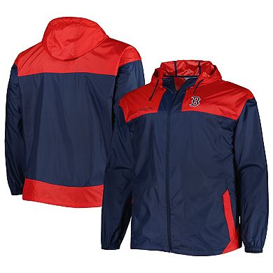 Men's Columbia Navy Boston Red Sox Flash Forward Challenger Omni-Shade Full-Zip Windbreaker