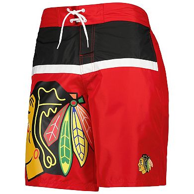 Men's Starter Red Chicago Blackhawks Sea Wind Swim Trunks