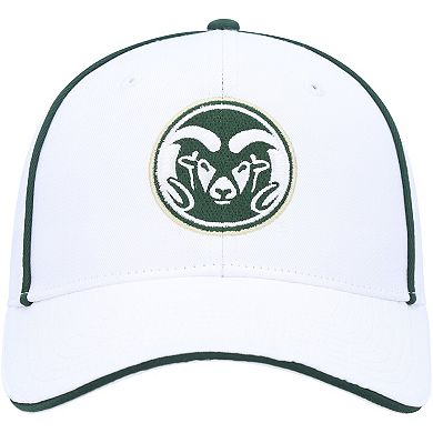 Men's Colosseum  White Colorado State Rams Take Your Time Snapback Hat