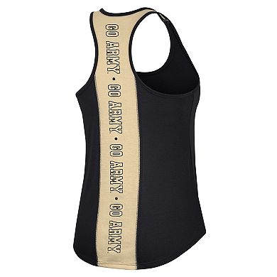 Women's Colosseum Black Army Black Knights 10 Days Racerback Scoop Neck Tank Top