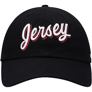 Men's '47 Black New Jersey Devils Script Jersey Clean Up Adjustable Hat