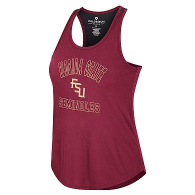 Women's Colosseum Garnet Florida State Seminoles 10 Days Racerback Scoop Neck Tank Top