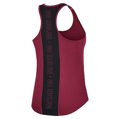 Women's Colosseum Garnet Florida State Seminoles 10 Days Racerback Scoop Neck Tank Top