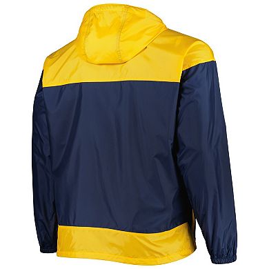 Men's Columbia Navy Milwaukee Brewers Flash Forward Challenger Omni-Shade Full-Zip Windbreaker