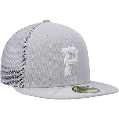 Men's New Era Gray Pittsburgh Pirates 2023 On-Field Batting Practice 59FIFTY Fitted Hat