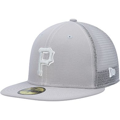 Men's New Era Gray Pittsburgh Pirates 2023 On-Field Batting Practice 59FIFTY Fitted Hat