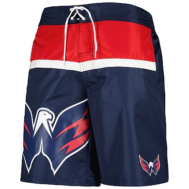 Men's Starter Navy Washington Capitals Sea Wind Swim Trunks