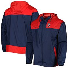 Men's White/Black Boston Red Sox Reversible Satin Full-Zip Jacket