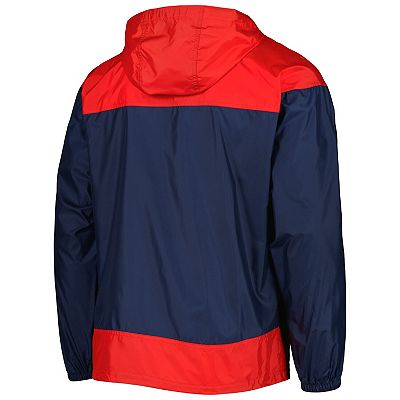 Men s Columbia Navy Red Boston Red Sox Omni Shade Flash Forward Challenger Full Zip Windbreaker Jacket