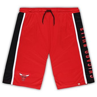 Men's Fanatics Branded Red Chicago Bulls Big & Tall Referee Iconic Mesh Shorts