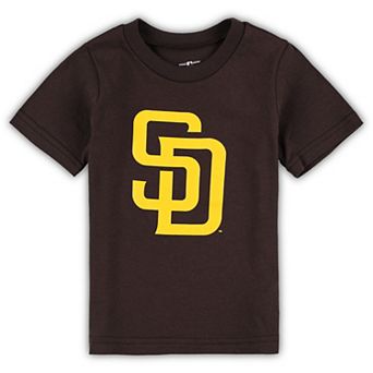 Toddler Brown San Diego Padres Team Crew Primary Logo T-Shirt