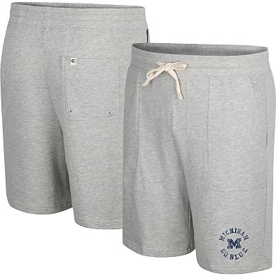 Men's Colosseum Heather Gray Michigan Wolverines Love To Hear This Terry Shorts