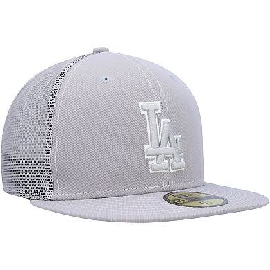 Men's New Era Gray Los Angeles Dodgers 2023 On-Field Batting Practice 59FIFTY Fitted Hat