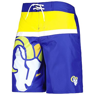 Men's G-III Sports by Carl Banks Royal Los Angeles Rams Sea Wind Swim Trunks