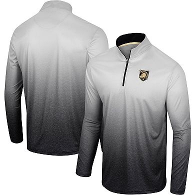 Men's Colosseum White/Black Army Black Knights Laws of Physics Quarter-Zip Windshirt