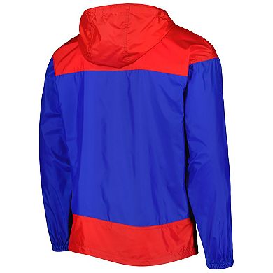 Men's Columbia Royal/Red Chicago Cubs Omni-Shade Flash Forward Challenger Full-Zip Windbreaker Jacket