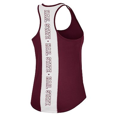 Women's Colosseum Maroon Mississippi State Bulldogs 10 Days Racerback Scoop Neck Tank Top