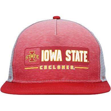 Men's Colosseum Cardinal/Gray Iowa State Cyclones Snapback Hat
