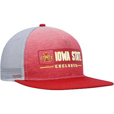 Men's Colosseum Cardinal/Gray Iowa State Cyclones Snapback Hat