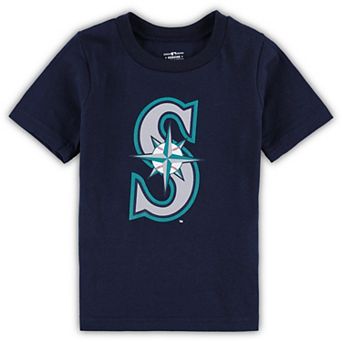 Toddler Navy Seattle Mariners Team Crew Primary Logo T-Shirt