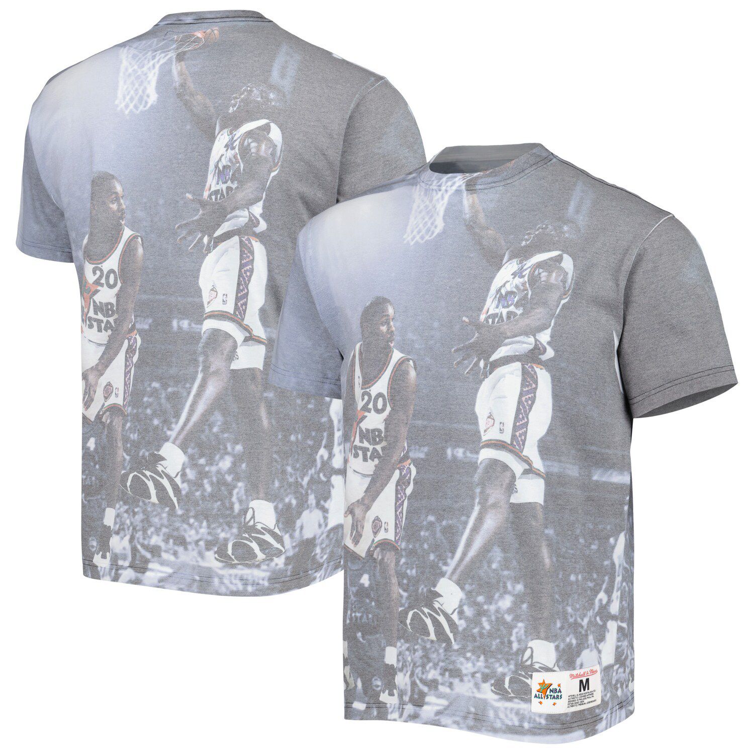 Youth Mitchell & Ness Gary Payton Gray Seattle SuperSonics Hardwood Classics King of The Court Player T-Shirt Size: Medium