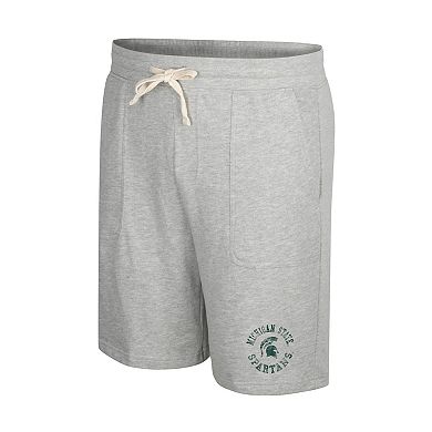 Men's Colosseum Heather Gray Michigan State Spartans Love To Hear This Terry Shorts