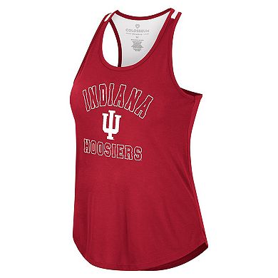 Women's Colosseum Crimson Indiana Hoosiers 10 Days Racerback Scoop Neck Tank Top