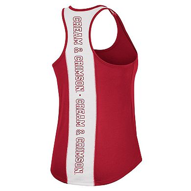 Women's Colosseum Crimson Indiana Hoosiers 10 Days Racerback Scoop Neck Tank Top