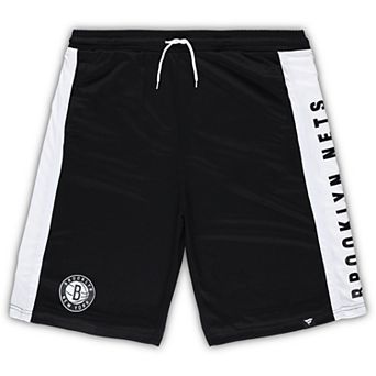Men's Fanatics Branded Black Brooklyn Nets Big & Tall Referee Iconic Mesh Shorts
