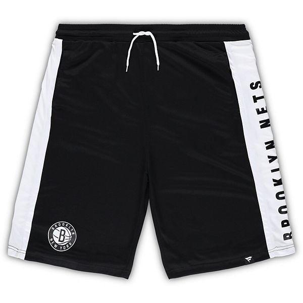 Men's Fanatics Branded Black Brooklyn Nets Big & Tall Referee Iconic Mesh Shorts