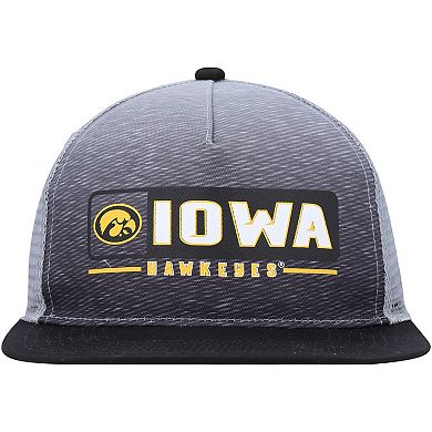 Men's Colosseum  Black/Gray Iowa Hawkeyes Snapback Hat