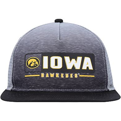 Men's Colosseum Black/Gray Iowa Hawkeyes Snapback Hat