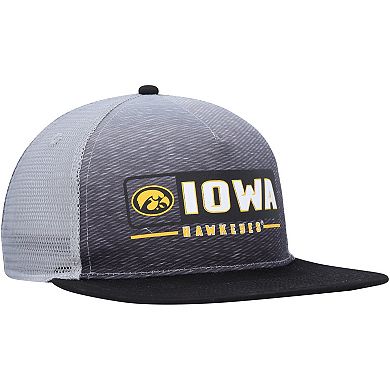 Men's Colosseum Black/Gray Iowa Hawkeyes Snapback Hat